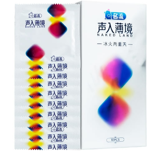 名流/声入薄境天然胶乳橡胶避孕套招商代理 10只装 冰火两重天