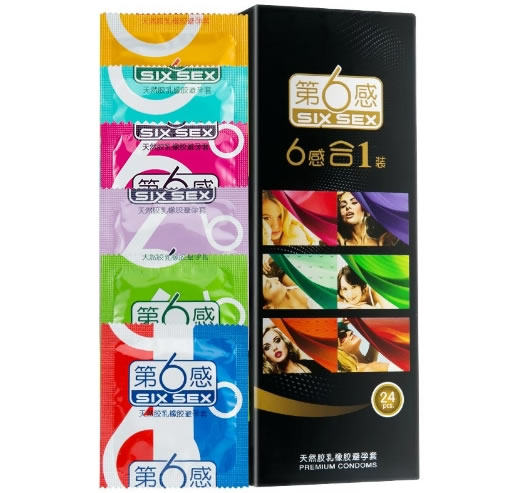 第6感安全套天然胶乳橡胶避孕套招商代理 6感合1装 24只