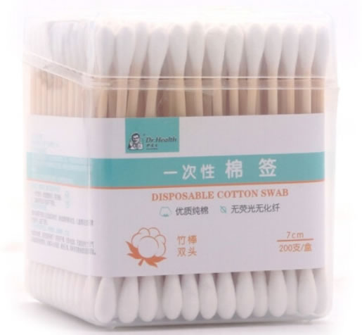 护医生棉签招商代理 7cm*200支 竹棒双头