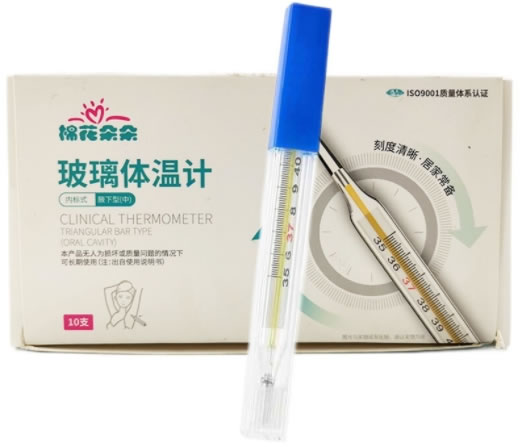 玻璃体温计