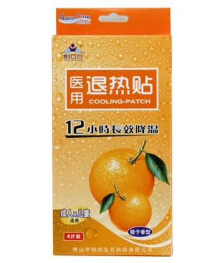 怡立方医用退热贴招商代理 橙子香型 4片 怡立方