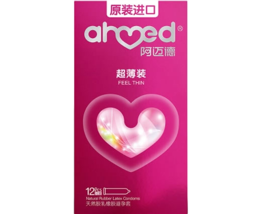阿迈德天然胶乳橡胶避孕套招商代理 12只 阿迈德