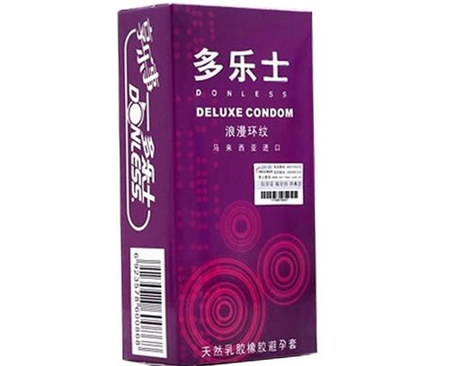 多乐士Natural Rubber Latex Male Condom招商代理 12只 浪漫环纹型