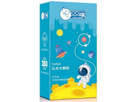 双蝶天然胶乳橡胶避孕套招商代理 双蝶 凸点大颗粒 52mm*10只装
