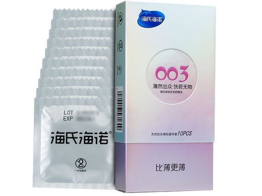 海氏海诺天然胶乳橡胶避孕套招商代理 光面型 10只装(003) 海氏海诺乳胶