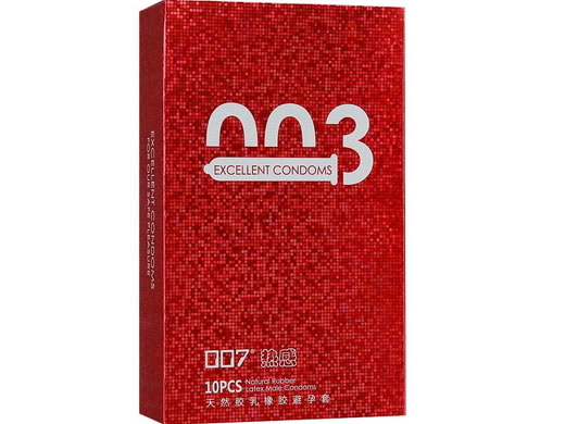 007天然胶乳橡胶避孕套招商代理 10只 热感 马来西亚