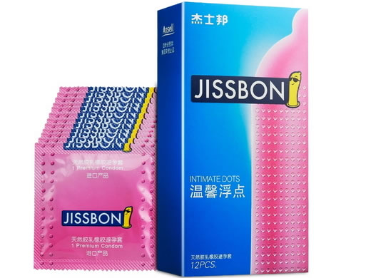 杰士邦天然胶乳橡胶避孕套Natural rubber latex condom招商代理 12只 温馨浮点