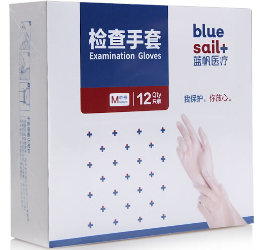 蓝帆医疗检查手套招商代理 中号 12只装