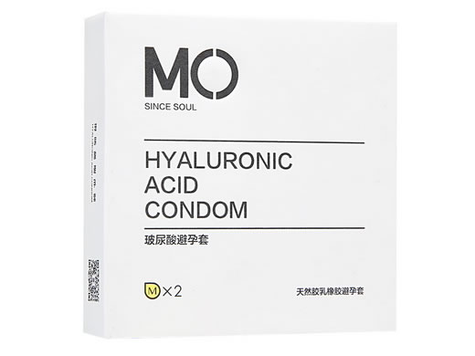 MO/玻尿酸避孕套天然胶乳橡胶避孕套招商代理 光面超薄型 2只