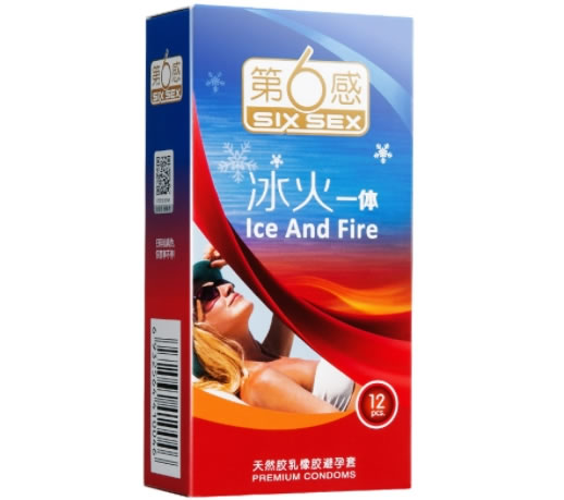 第6感冰火一体天然胶乳橡胶避孕套招商代理 12只 马来西亚