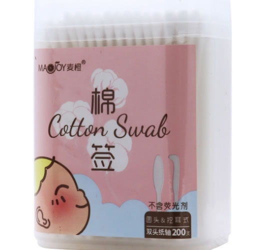 麦橙棉签招商代理 7.5cm*200支 双头(圆头&amp;挖耳式)