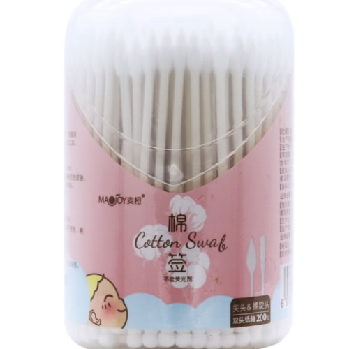 麦橙棉签招商代理 尖头&amp;螺旋头 7.5cm*200支(双头) 麦橙