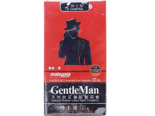 绅士帮天然胶乳橡胶避孕套招商代理 三合一型 2只
