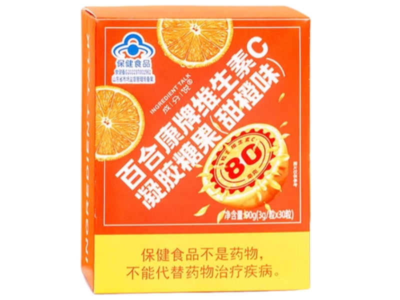 成分说百合康牌维生素C凝胶糖果(甜橙味)招商代理 
