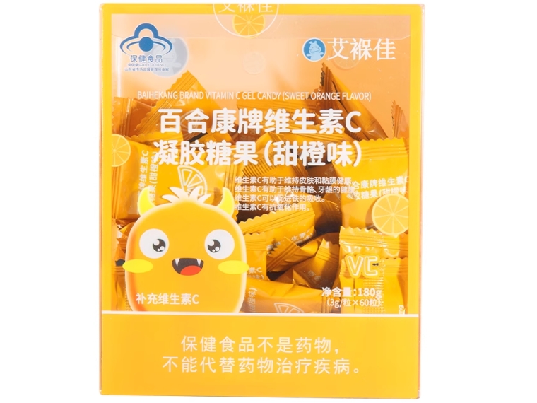 艾褓佳百合康牌维生素C凝胶糖果(甜橙味)招商代理 