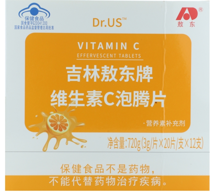 Dr.US/敖东吉林敖东牌维生素C泡腾片招商代理 12支 Dr.US