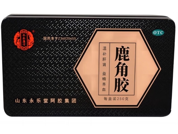 永乐康宁鹿角胶招商代理 长方形铁盒250g